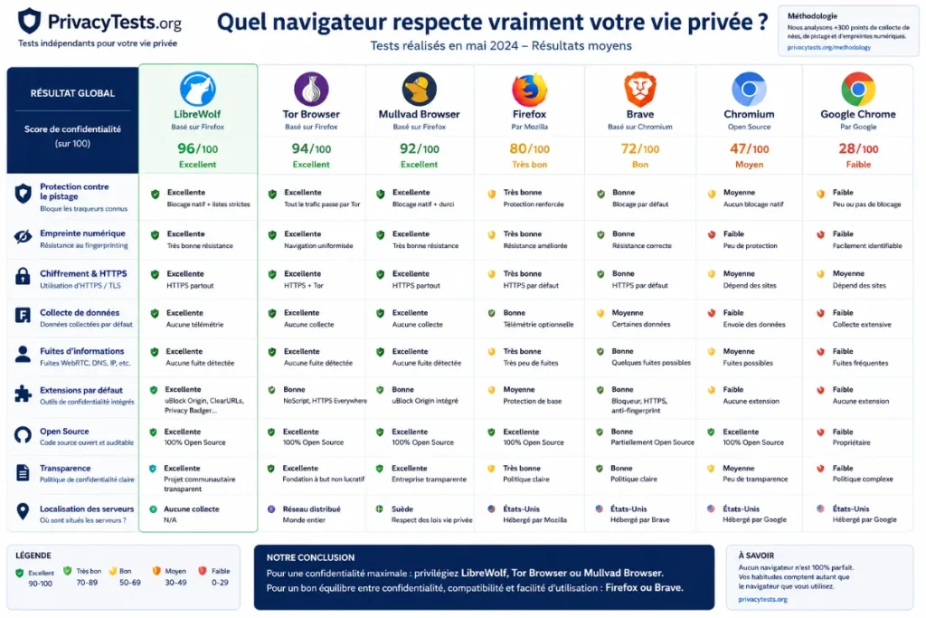 PrivacyTests.org : quel navigateur respecte vraiment votre vie privée ?
