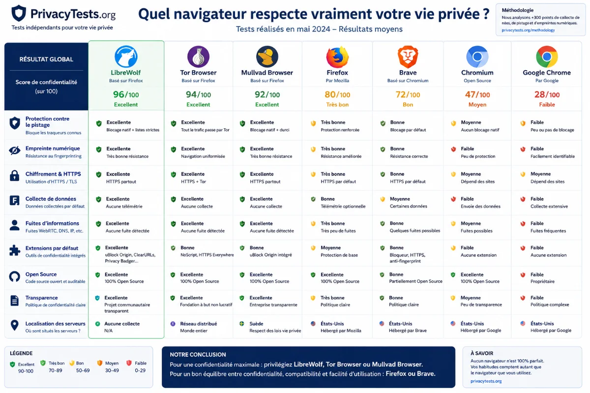 PrivacyTests.org : quel navigateur respecte vraiment votre vie privée ?
