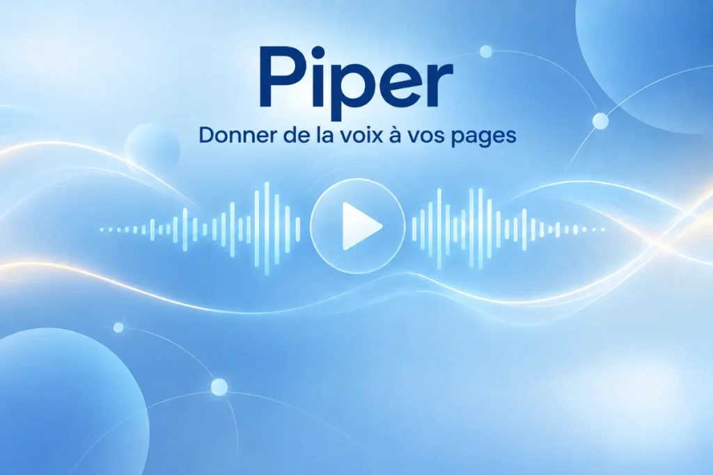 Piper : donner une voix naturelle à vos pages